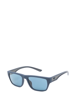 Emporio Armani rectangle-frame sunglasses - Blue