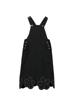 Comme Des Garçons Girl floral-embroidered midi dress - Black