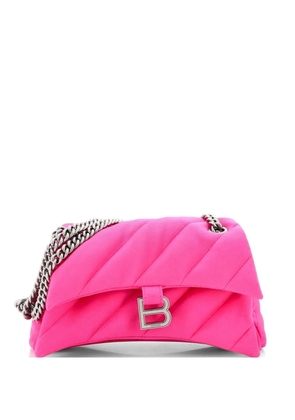Balenciaga Pre-Owned Crush Chain Flap Bag Quilted Nylon Small shoulder bag - Pink