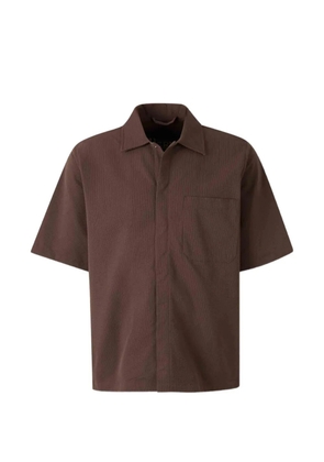 Herno short-sleeve chest-pocket shirt - Brown