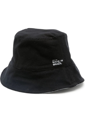 Osklen logo-print bucket hat - Black