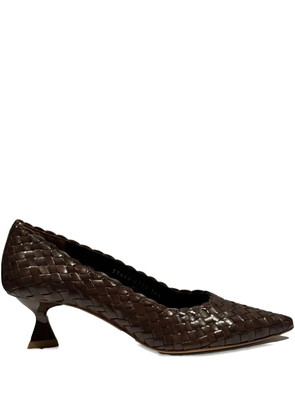 La-Rose 50mm Carol woven pumps - Brown