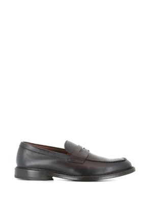 Doucal's penny leather loafers - Brown