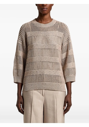 Peserico sequin-embellished jumper - Neutrals