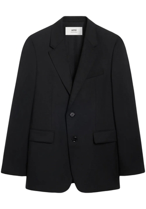 AMI Paris single-breasted virgin wool blazer - Black