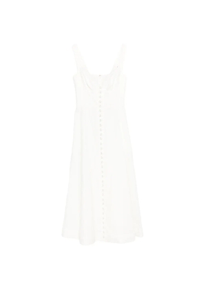 ZIMMERMANN Luna button-fastening midi dress - White