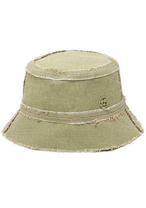 Ruslan Baginskiy logo-patch frayed bucket hat - Green