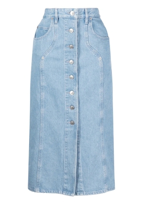 MARANT ÉTOILE Vandy denim midi skirt - Blue