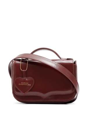 Sarah Chofakian Seoul heart leather cross body bag - Red