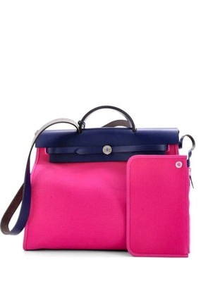 Hermès Pre-Owned Herbag Zip Leather and Toile 39 satchel - Pink