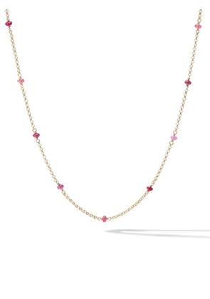 David Yurman 18kt yellow gold Ruby-embellished necklace