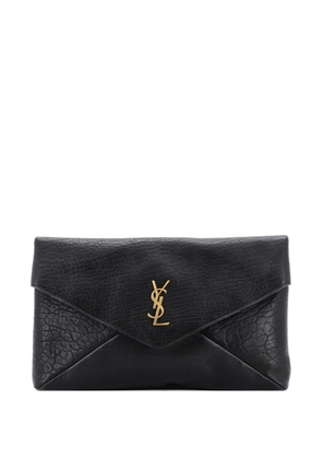 Saint Laurent Pre-Owned Cassandre Envelope Leather Large clutch bag - Black