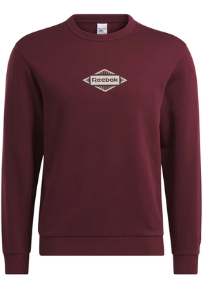 Reebok logo-print cotton sweatshirt - Red