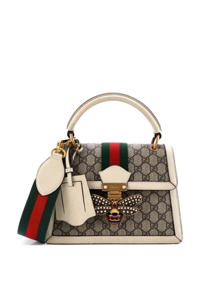 Gucci Pre-Owned Queen Margaret Top Handle Bag GG Coated Canvas with Leather Small satchel - Brown