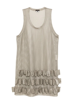 Comme des Garçons Homme Plus mesh raffled vest - Green