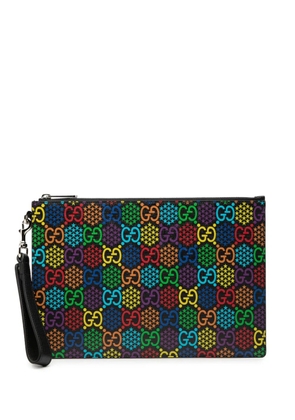 Gucci Pre-Owned 2016-2026 GG Supreme Psychedelic Zip clutch bag - Black