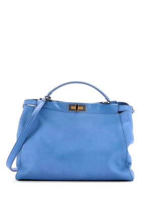 Fendi Pre-Owned Peekaboo Bag Soft Leather Large satchel - Blue