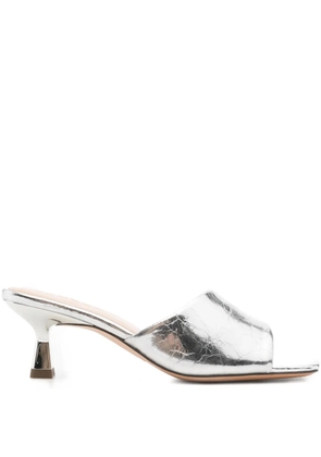 SANDRO 60mm leather sandals - Silver