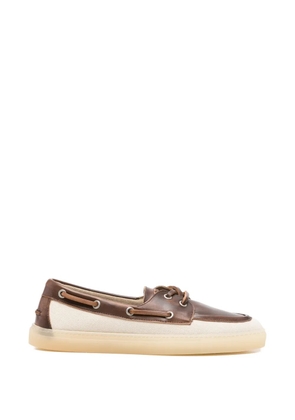 Copenhagen lace-up leather loafers - Brown