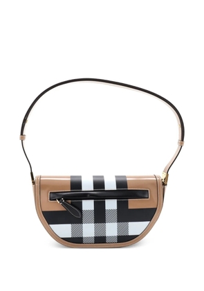 Burberry Pre-Owned Olympia Flap Bag Printed Leather Small shoulder bag - Neutrals