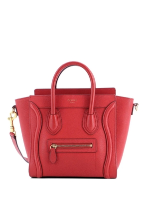 Celine Pre-Owned Luggage Bag Grainy Leather Nano crossbody bag - Red