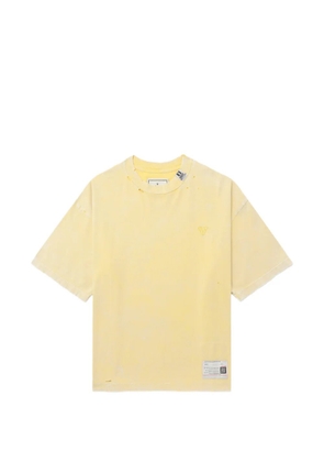 Maison MIHARA YASUHIRO distressed logo T-shirt - Yellow