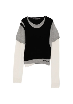 Andersson Bell logo-patched layer top - Black