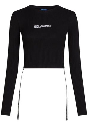 Karl Lagerfeld Jeans long-sleeved ribbed T-shirt - Black