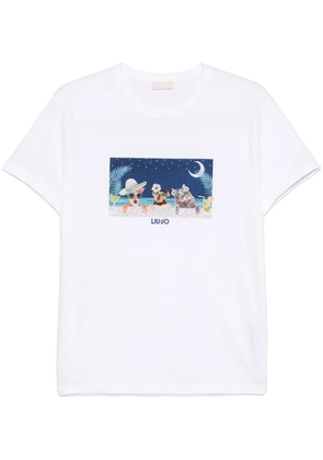 LIU JO crystal-embellished T-shirt - White