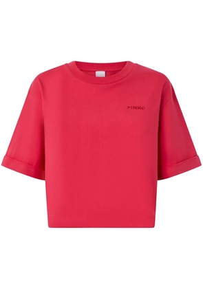 PINKO logo-embroidered T-shirt