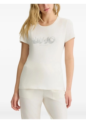 LIU JO logo-detail T-shirt - Neutrals