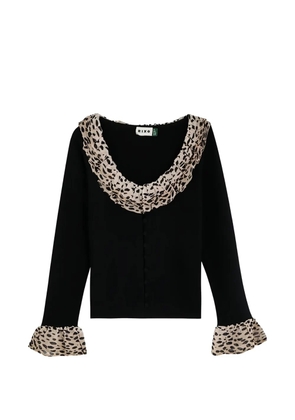 Rixo Laurel ruffled cardigan - Black