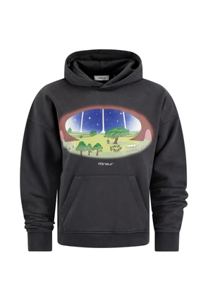 FLÂNEUR graphic hoodie - Grey