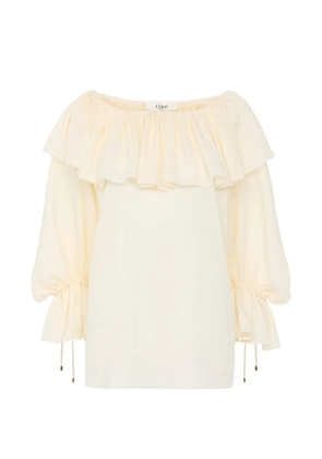 Chloé ruffled long-sleeve blouse - Neutrals