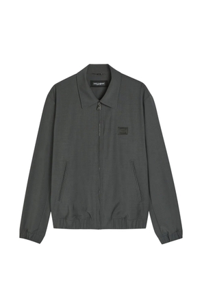 Dolce & Gabbana zip logo jacket - Grey