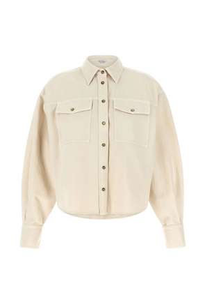 Brunello Cucinelli flap-pocket button-fastening shirt - Neutrals