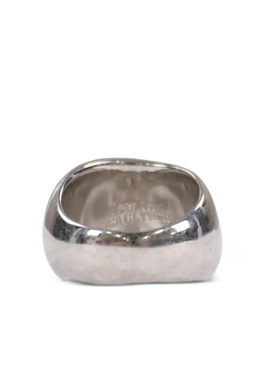 Jean Paul Gaultier curved logo ring - Silver
