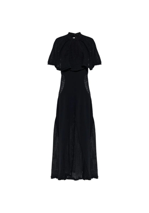 Lanvin openwork cape dress - Black