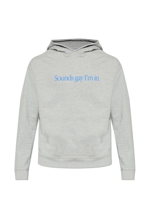 CARNE BOLLENTE graphic-print hoodie - Grey