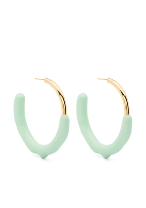 Sunnei large rubberised hoop earrings - Gold