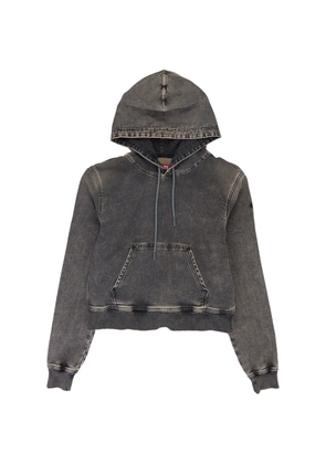 Diesel cropped denim hoodie - Black