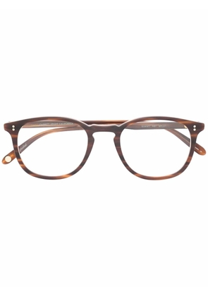 Garrett Leight Kinney round-frame glasses - Brown