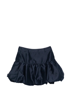 Self-Portrait gathered mini skirt - Blue