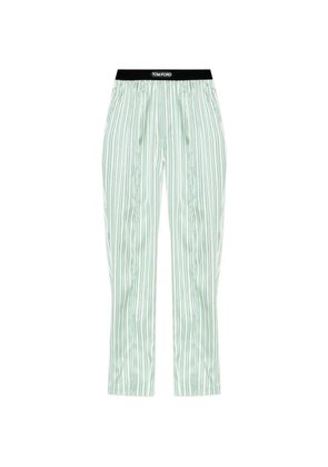 TOM FORD striped pajama bottoms - Green