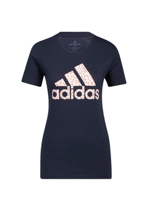 adidas floral-logo T-shirt - Blue