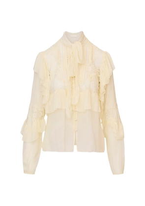 LoveShackFancy Farah lace blouse - Neutrals