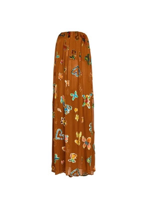 ALEMAIS floral-print maxi dress - Brown