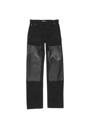 Acne Studios leather-patch trousers - Black
