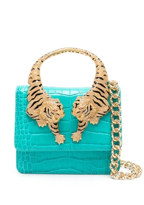 Roberto Cavalli medium Roar leather tote bag - Blue