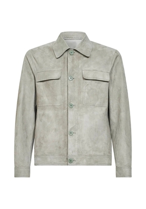 Salvatore Santoro button chest pocket leather jacket - Grey